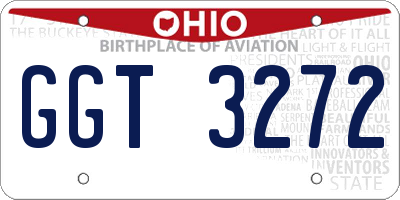 OH license plate GGT3272