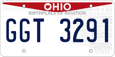 OH license plate GGT3291
