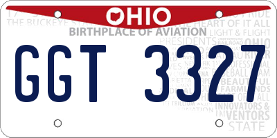 OH license plate GGT3327