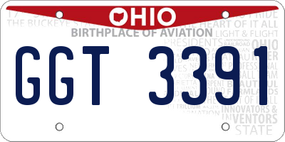 OH license plate GGT3391