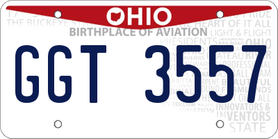 OH license plate GGT3557