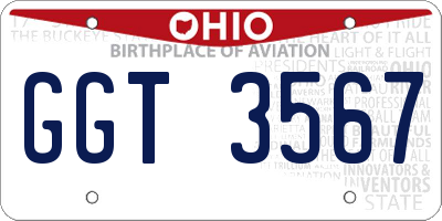 OH license plate GGT3567