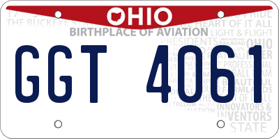 OH license plate GGT4061