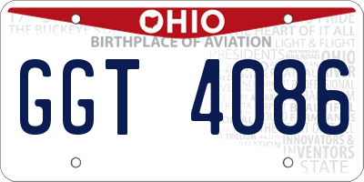 OH license plate GGT4086