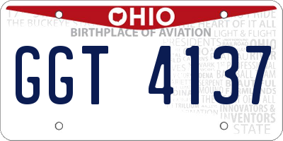 OH license plate GGT4137