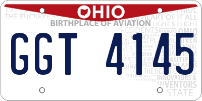 OH license plate GGT4145