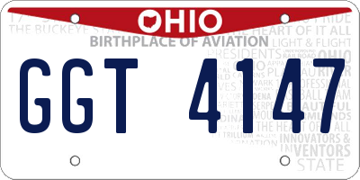 OH license plate GGT4147