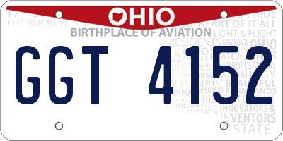 OH license plate GGT4152