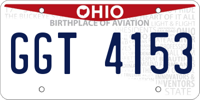 OH license plate GGT4153