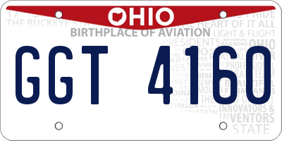 OH license plate GGT4160