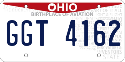 OH license plate GGT4162