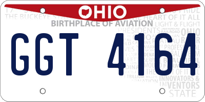 OH license plate GGT4164