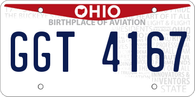 OH license plate GGT4167