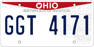 OH license plate GGT4171