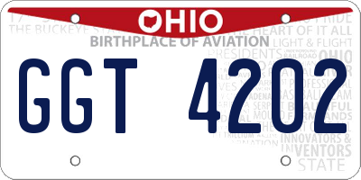 OH license plate GGT4202