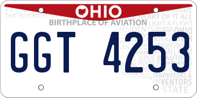 OH license plate GGT4253