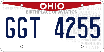 OH license plate GGT4255