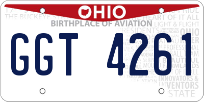OH license plate GGT4261