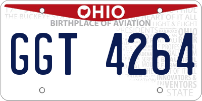 OH license plate GGT4264