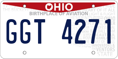 OH license plate GGT4271