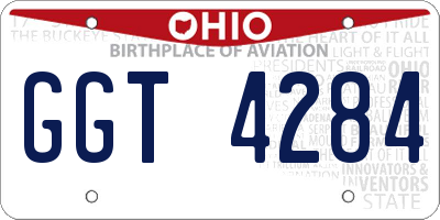 OH license plate GGT4284