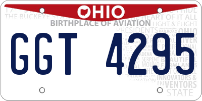 OH license plate GGT4295