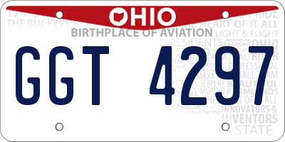OH license plate GGT4297