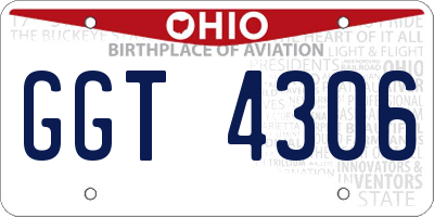 OH license plate GGT4306