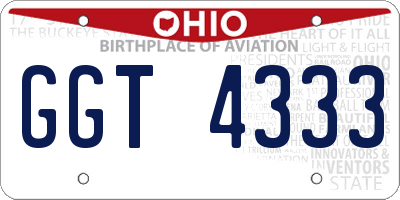 OH license plate GGT4333