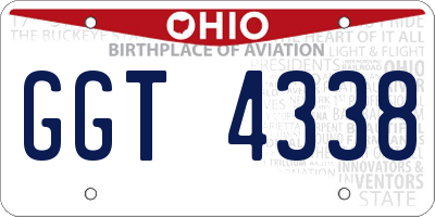 OH license plate GGT4338