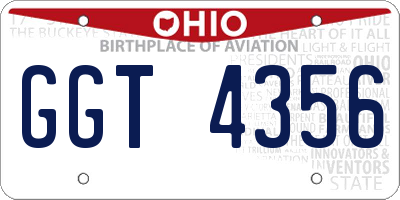 OH license plate GGT4356