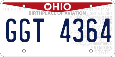 OH license plate GGT4364