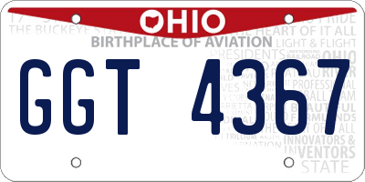 OH license plate GGT4367