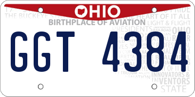 OH license plate GGT4384