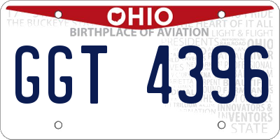 OH license plate GGT4396