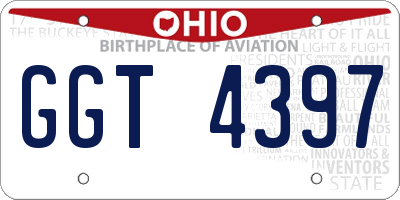 OH license plate GGT4397