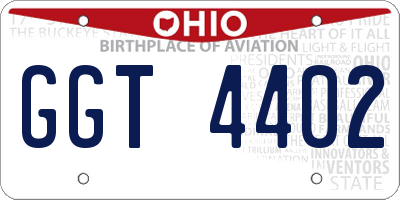OH license plate GGT4402