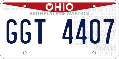 OH license plate GGT4407