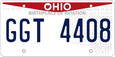 OH license plate GGT4408