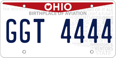 OH license plate GGT4444