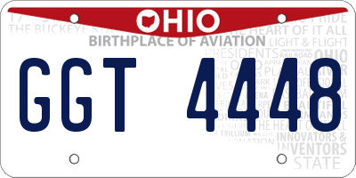 OH license plate GGT4448