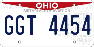OH license plate GGT4454