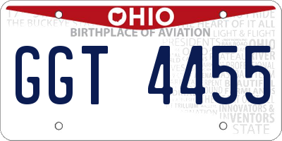 OH license plate GGT4455