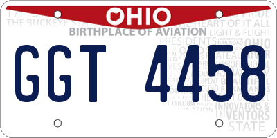 OH license plate GGT4458