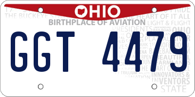 OH license plate GGT4479