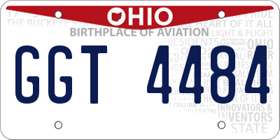OH license plate GGT4484