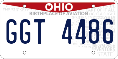 OH license plate GGT4486