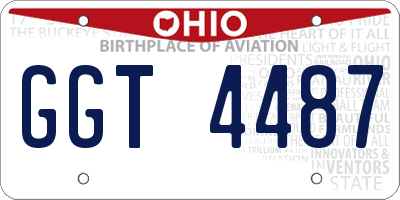 OH license plate GGT4487