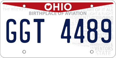 OH license plate GGT4489