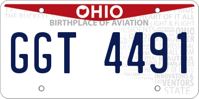 OH license plate GGT4491